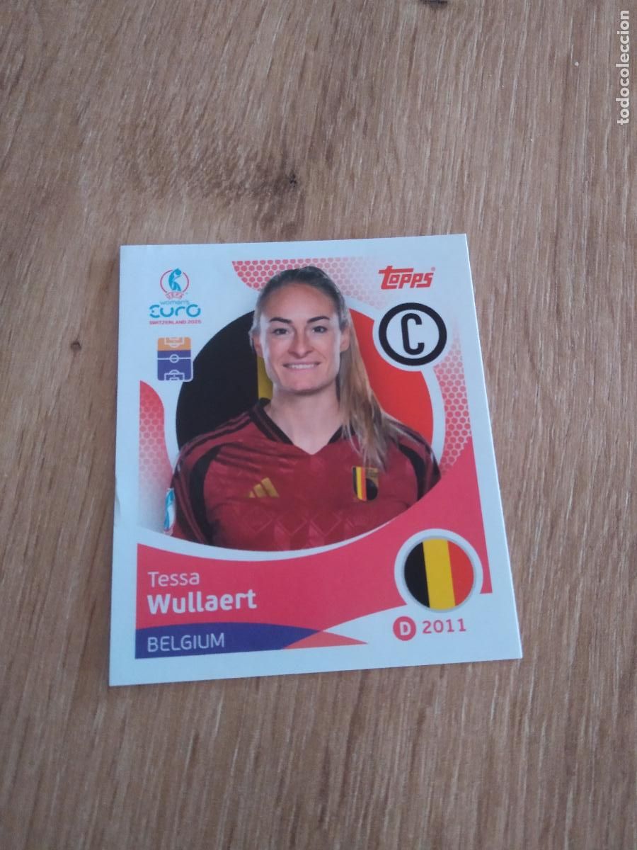 Cromos de F&uacute;tbol: 126 TESSA WULLAERT BELGICA CROMO TOPPS EURO FEMENINA 2025 EUROCOPA FUTBOL FEMENINO UEFA WOMEN'S