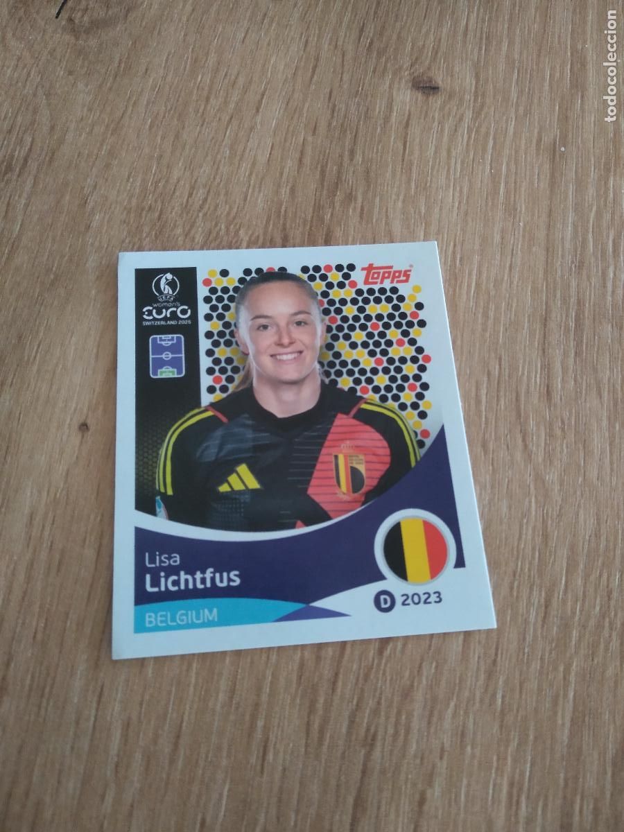 Cromos de F&uacute;tbol: 127 LISA LICHTFUS BELGICA CROMO TOPPS EURO FEMENINA 2025 EUROCOPA FUTBOL FEMENINO UEFA WOMEN'S
