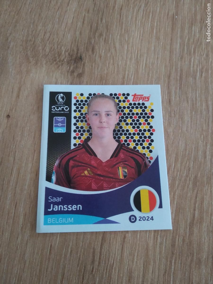 Cromos de F&uacute;tbol: 128 SAAR JANSSEN BELGICA CROMO TOPPS EURO FEMENINA 2025 EUROCOPA FUTBOL FEMENINO UEFA WOMEN'S