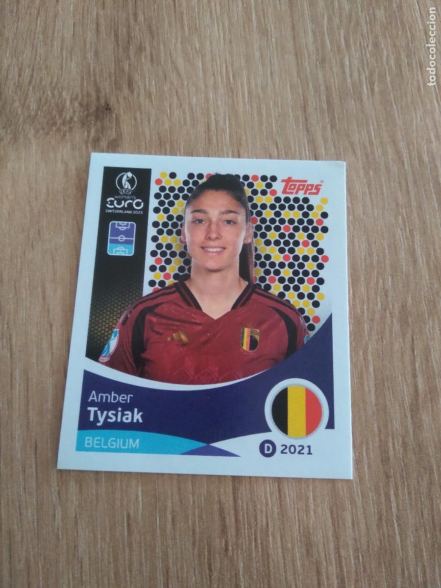 Cromos de F&uacute;tbol: 130 AMBER TYSIAK BELGICA CROMO TOPPS EURO FEMENINA 2025 EUROCOPA FUTBOL FEMENINO UEFA WOMEN'S