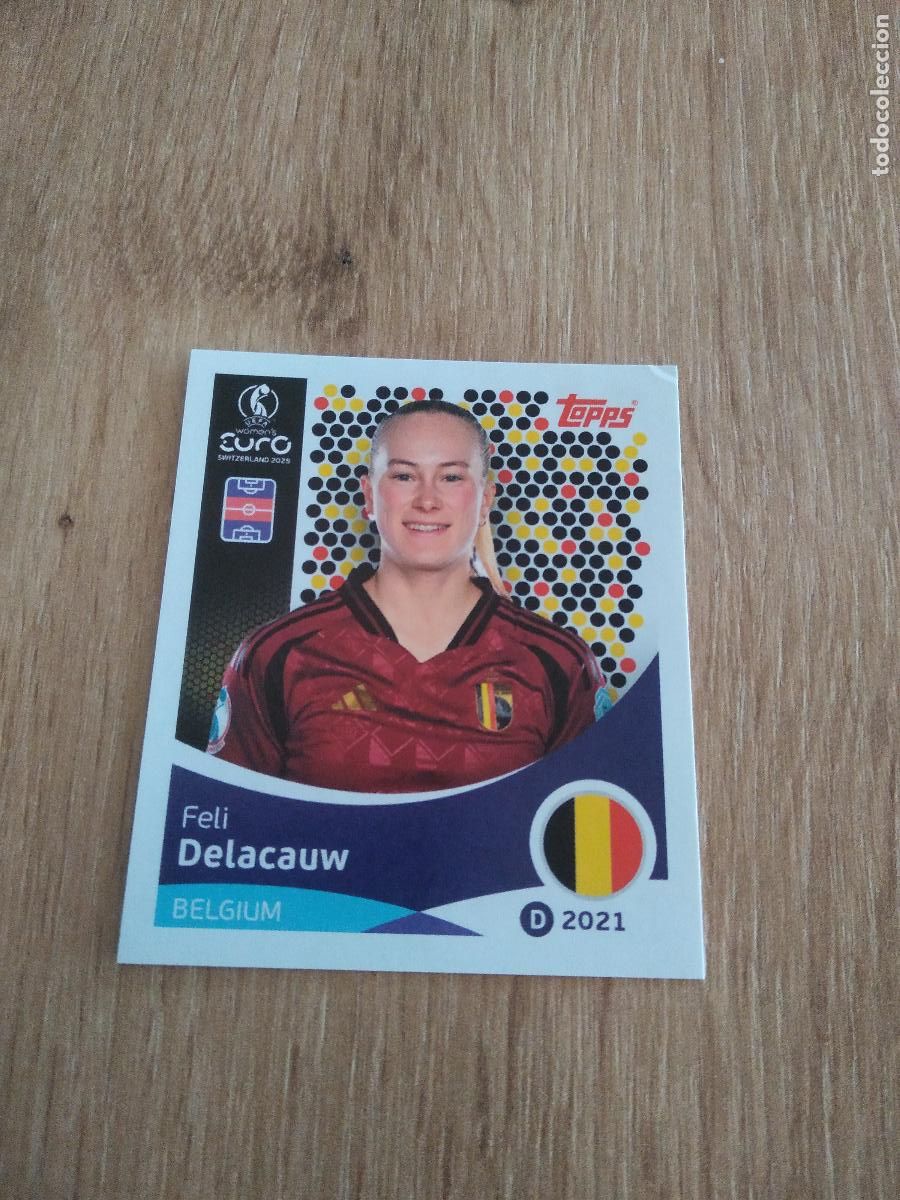Cromos de F&uacute;tbol: 133 FELI DELACAUW BELGICA CROMO TOPPS EURO FEMENINA 2025 EUROCOPA FUTBOL FEMENINO UEFA WOMEN'S