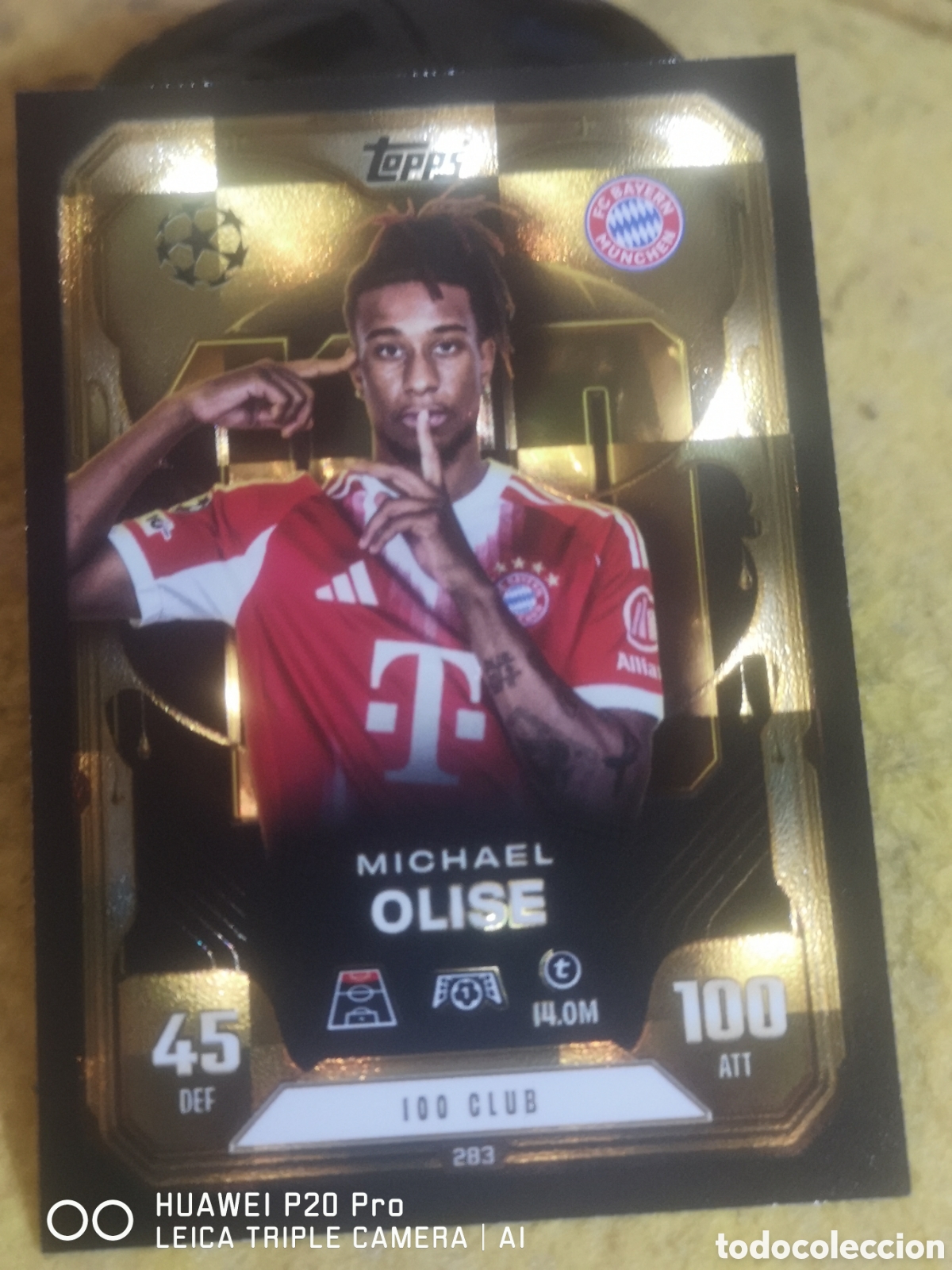 Cromos de F&uacute;tbol: MATCH ATTAX EXTRA 2025 2026 MICHAEL OLISE 100 CLUB BAYERN MUNCHEN 283