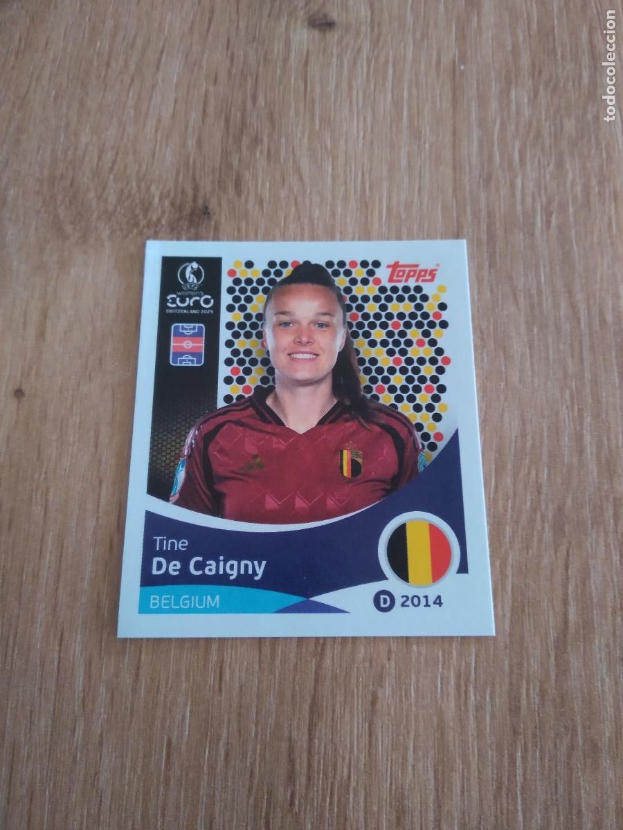 Cromos de F&uacute;tbol: 135 TINE DE CAIGNY BELGICA CROMO TOPPS EURO FEMENINA 2025 EUROCOPA FUTBOL FEMENINO UEFA WOMEN'S