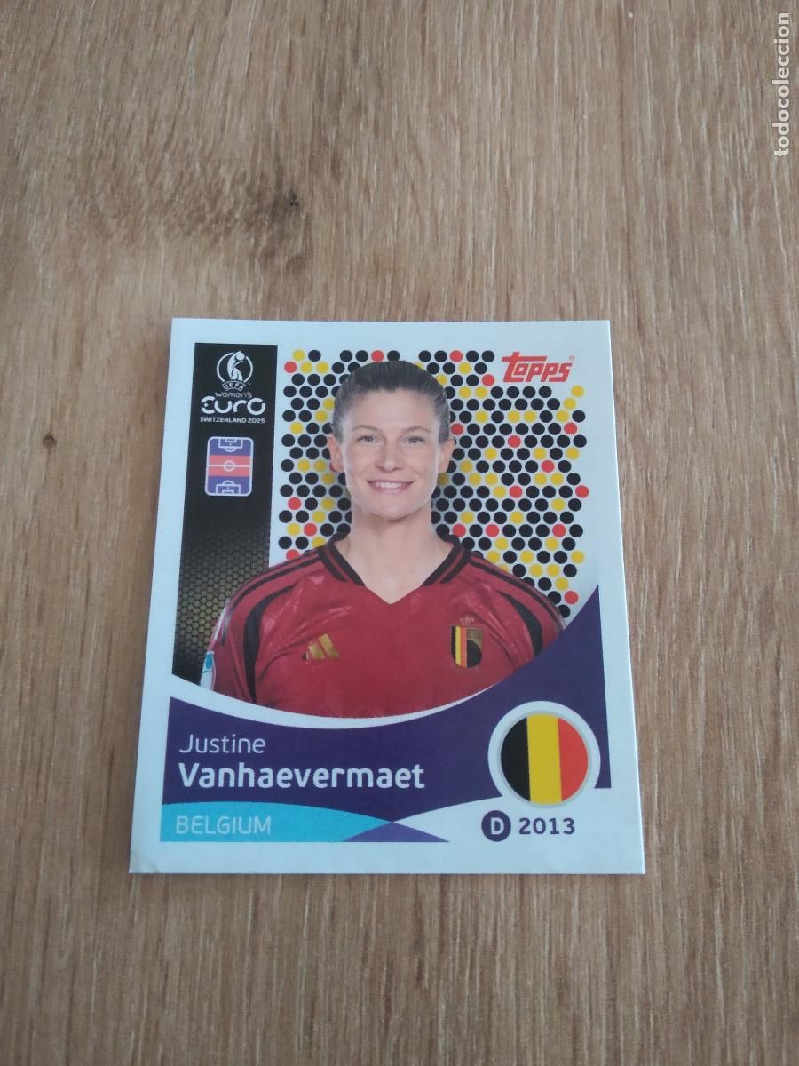 Fu&szlig;ball-Sticker: 137 VANHAEVERMAET BELGICA CROMO TOPPS EURO FEMENINA 2025 EUROCOPA FUTBOL FEMENINO UEFA WOMEN'S