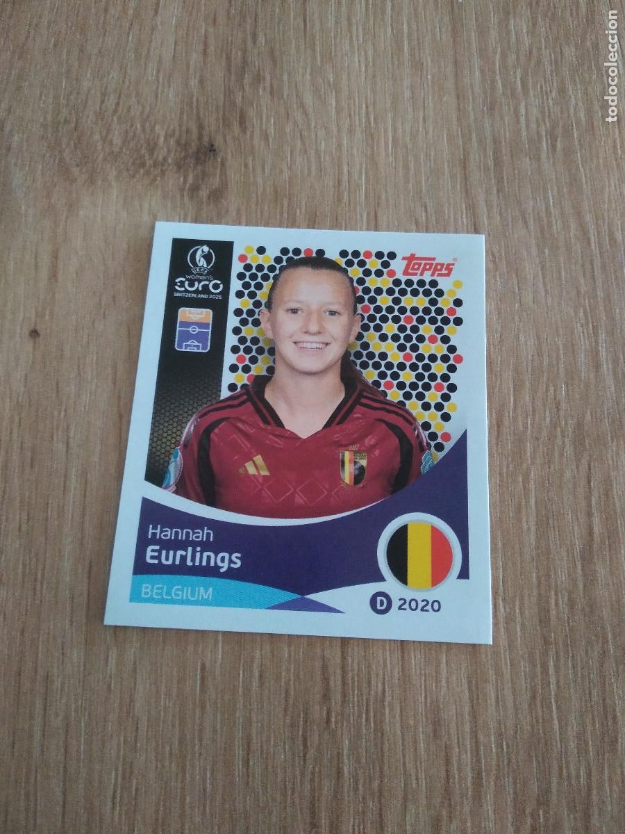 Fu&szlig;ball-Sticker: 138 EURLINGS BELGICA CROMO TOPPS EURO FEMENINA 2025 EUROCOPA FUTBOL FEMENINO UEFA WOMEN'S