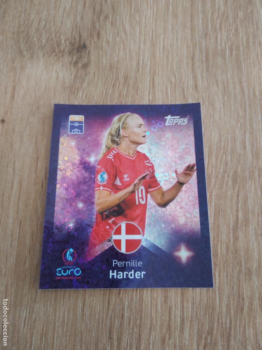Cromos de F&uacute;tbol: 158 PERNILLE HARDER DINAMARCA CROMO TOPPS EURO FEMENINA 2025 EUROCOPA FUTBOL FEMENINO UEFA WOMEN'S