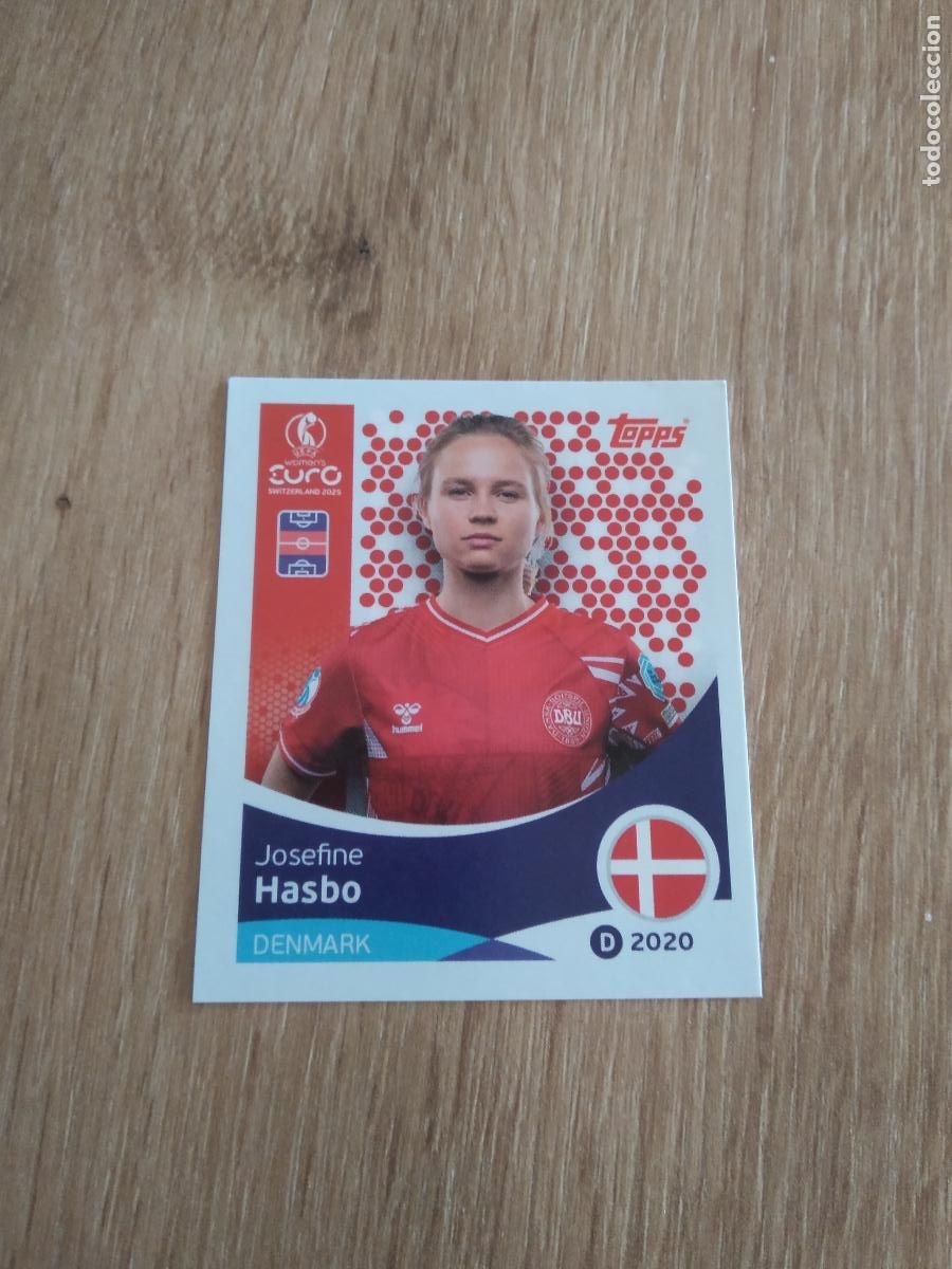 Cartes &agrave; collectionner de Football: 213 JOSEFINE HASBO DINAMARCA CROMO TOPPS EURO FEMENINA 2025 EUROCOPA FUTBOL FEMENINO UEFA WOMEN'S