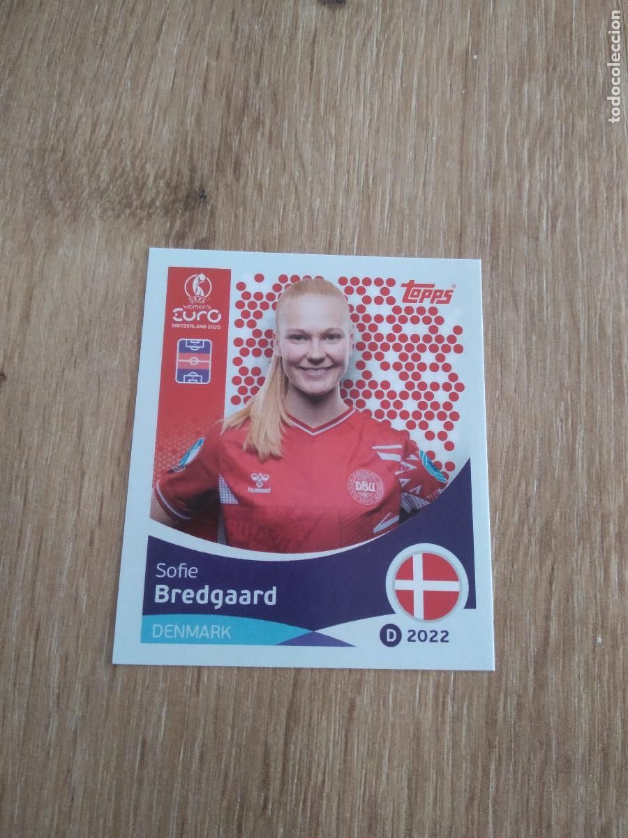 Cartes &agrave; collectionner de Football: 214 SOFIE BREDGAARD DINAMARCA CROMO TOPPS EURO FEMENINA 2025 EUROCOPA FUTBOL FEMENINO UEFA WOMEN'S