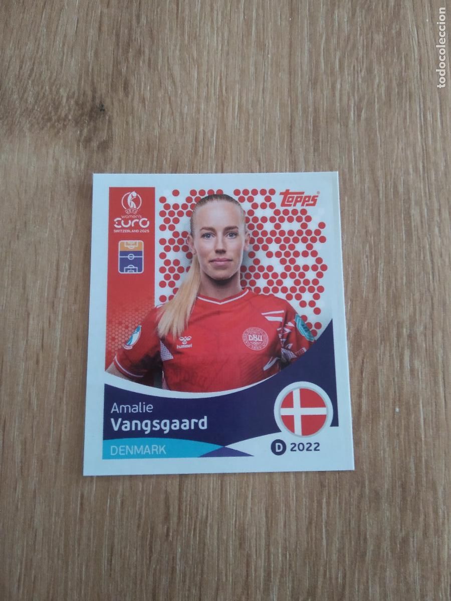 Cromos de F&uacute;tbol: 218 AMALIE VANGSGAARD DINAMARCA CROMO TOPPS EURO FEMENINA 2025 EUROCOPA FUTBOL FEMENINO UEFA WOMEN'S