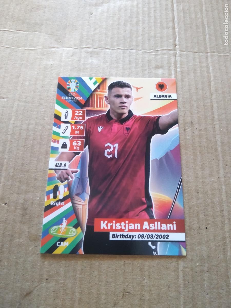 Cromos de F&uacute;tbol: ALB 6 KRISTJAN ASLLANI ALBANIA CROMO FUTBOL EURO 2024 EUROCOPA FLASH EDITION