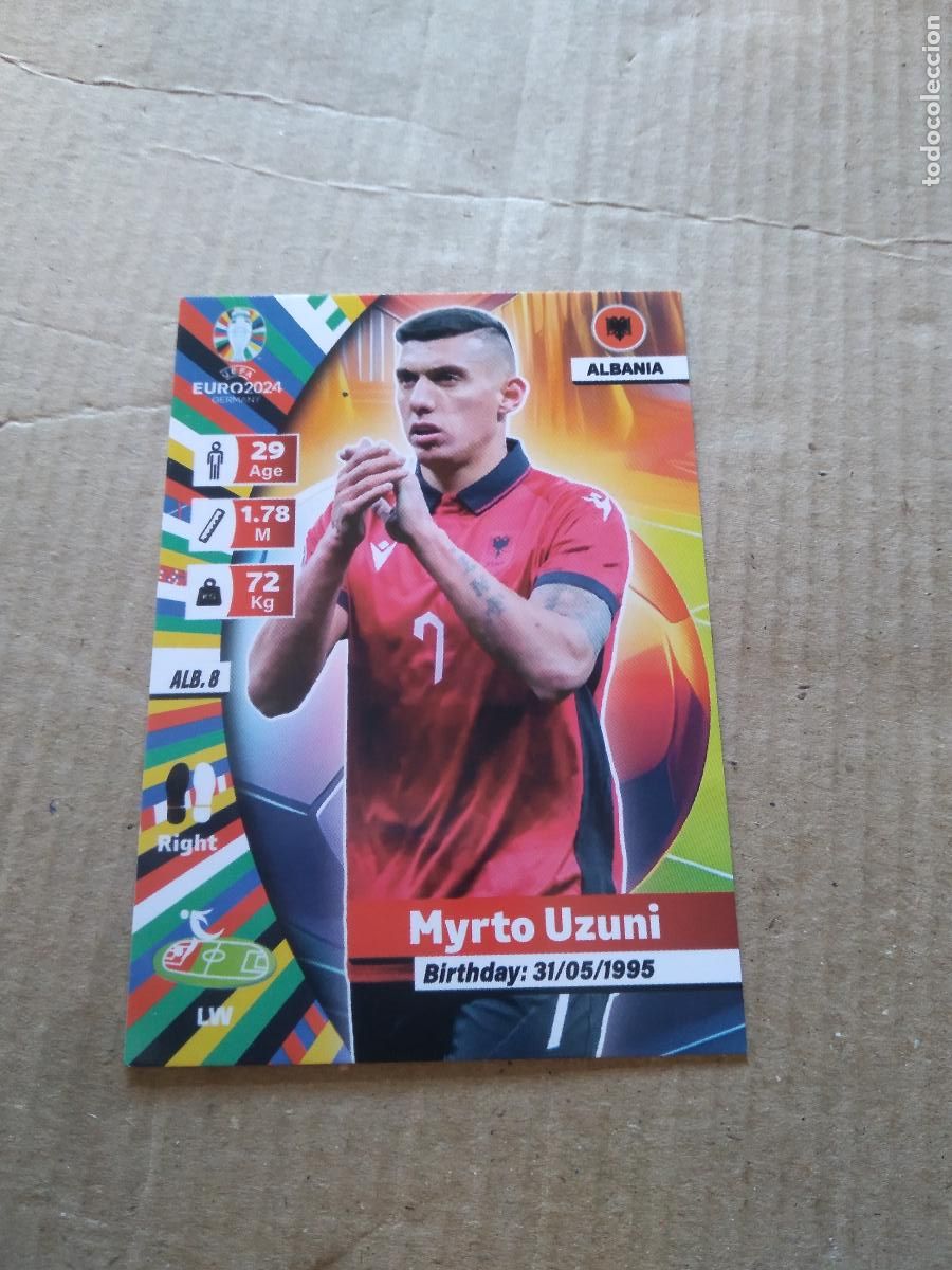 Cromos de F&uacute;tbol: ALB 8 MYRTO UZUNI ALBANIA CROMO FUTBOL EURO 2024 EUROCOPA FLASH EDITION