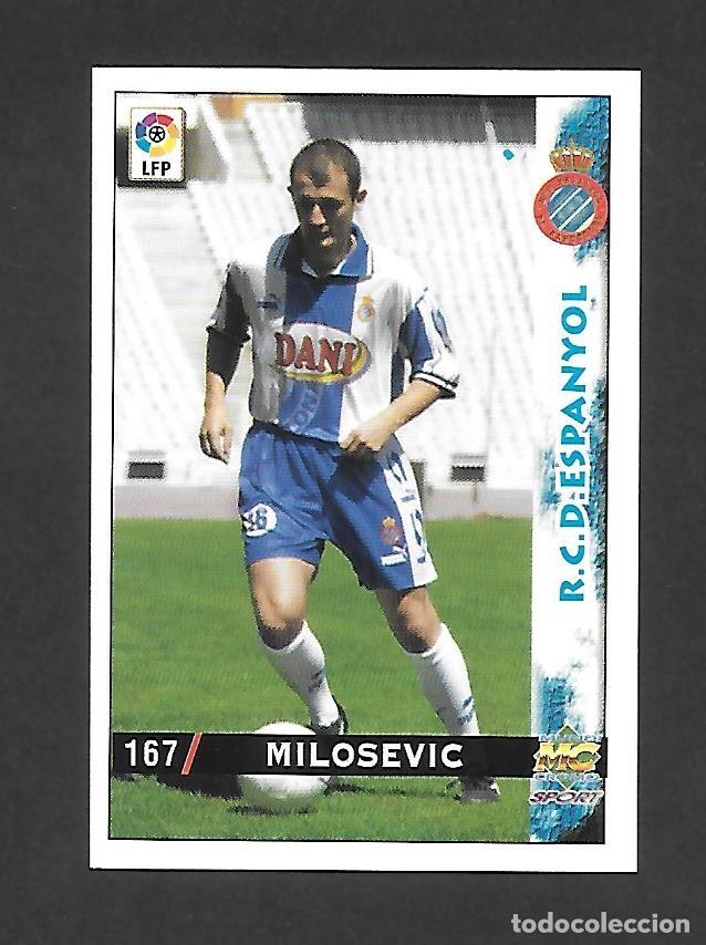 Figurine di Calcio: 167 MILOSEVIC (R.C.D ESPANYOL) BAJA , MUNDICROMO LAS FICHAS DE LA LIGA 1998 1999