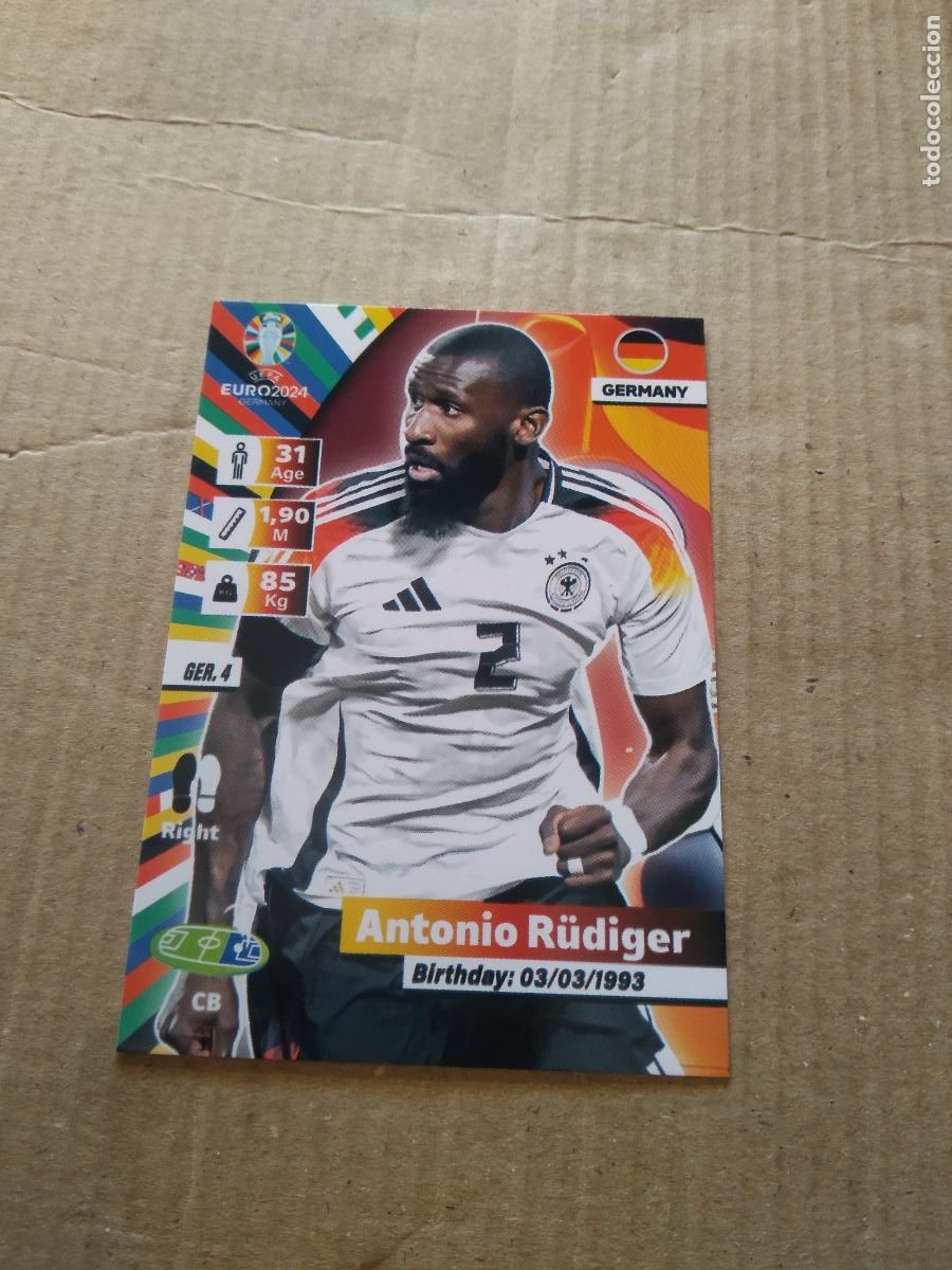 Cromos de F&uacute;tbol: GER 4 RUDIGER ALEMANIA CROMO FUTBOL EURO 2024 EUROCOPA FLASH EDITION