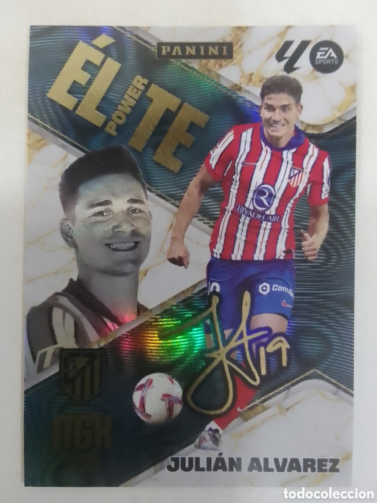 Cromos de F&uacute;tbol: Megacracks 2025/26 P 8 Juli&aacute;n &Aacute;lvarez &bull; Atl&eacute;tico de Madrid. &Eacute;LITE POWER.