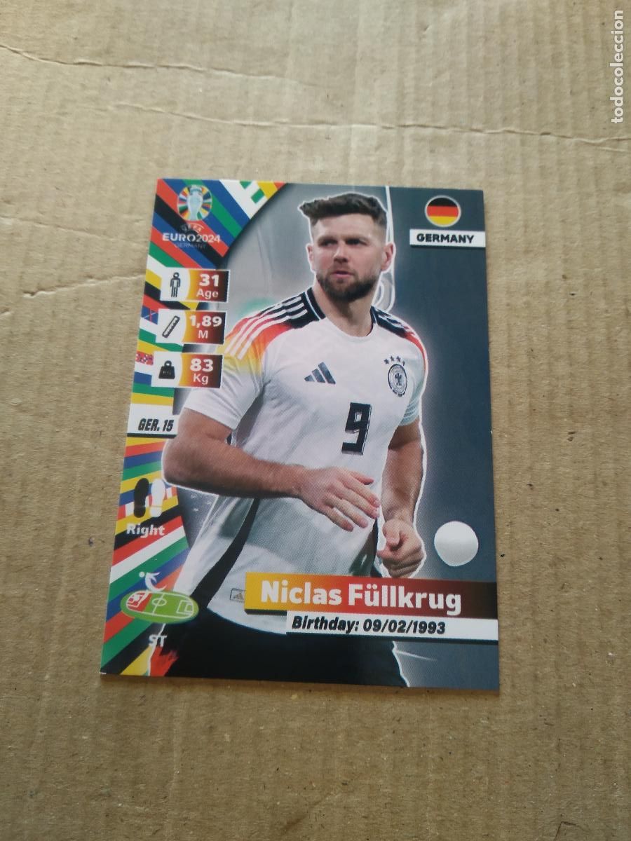 Cromos de F&uacute;tbol: GER 15 NICLAS FULLKRUG ALEMANIA CROMO FUTBOL EURO 2024 EUROCOPA FLASH EDITION