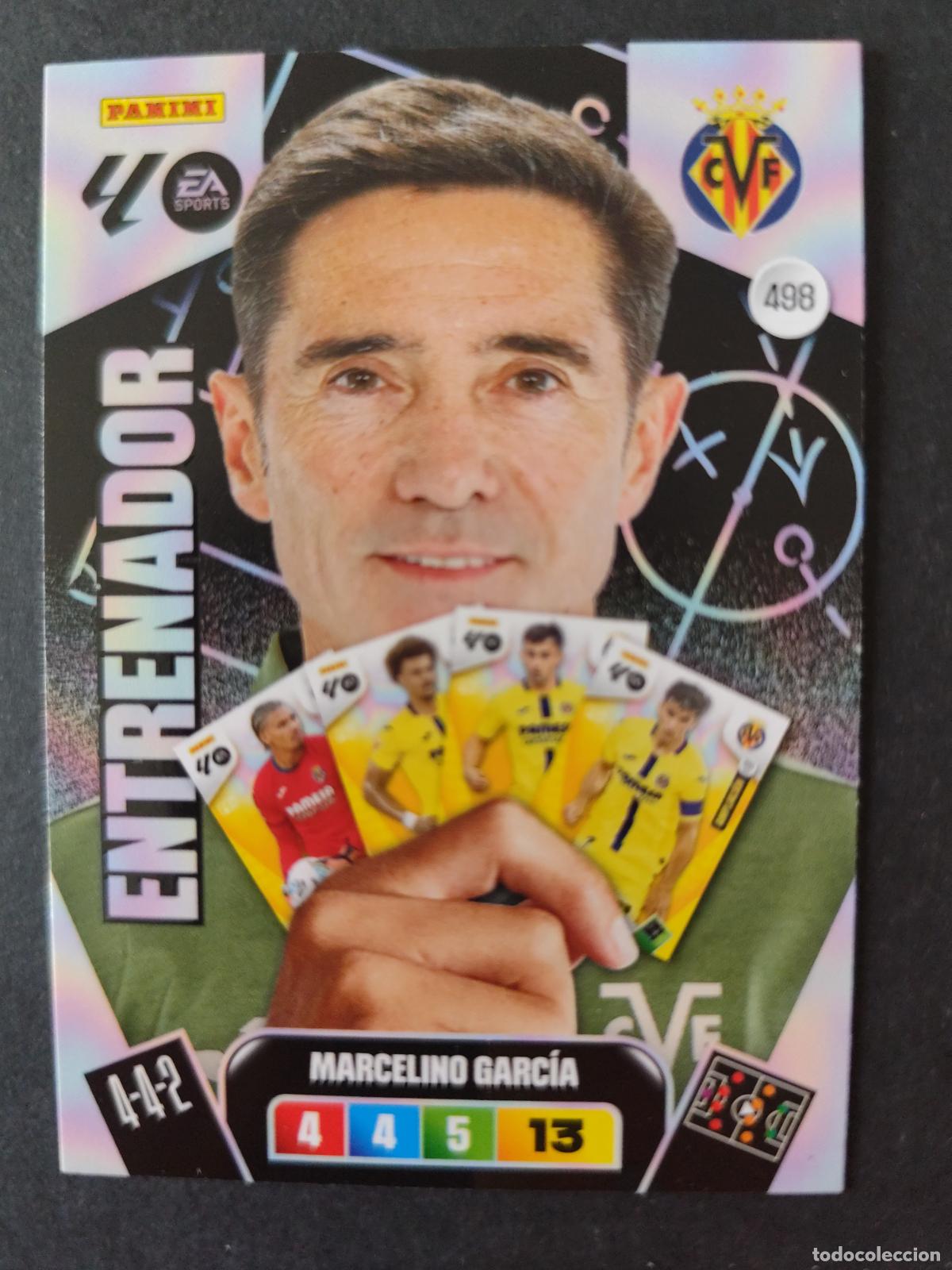 Cromos de F&uacute;tbol: 498 MARCELINO GARC&Iacute;A VILLARREAL ENTRENADOR ADRENALYN 2025 2026 25 26 PEDIDO M&Iacute;NIMO 2&euro;