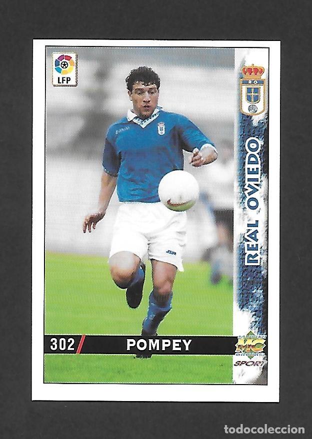 Figurine di Calcio: 302 POMPEY (REAL OVIEDO) BAJA , MUNDICROMO LAS FICHAS DE LA LIGA 1998 1999