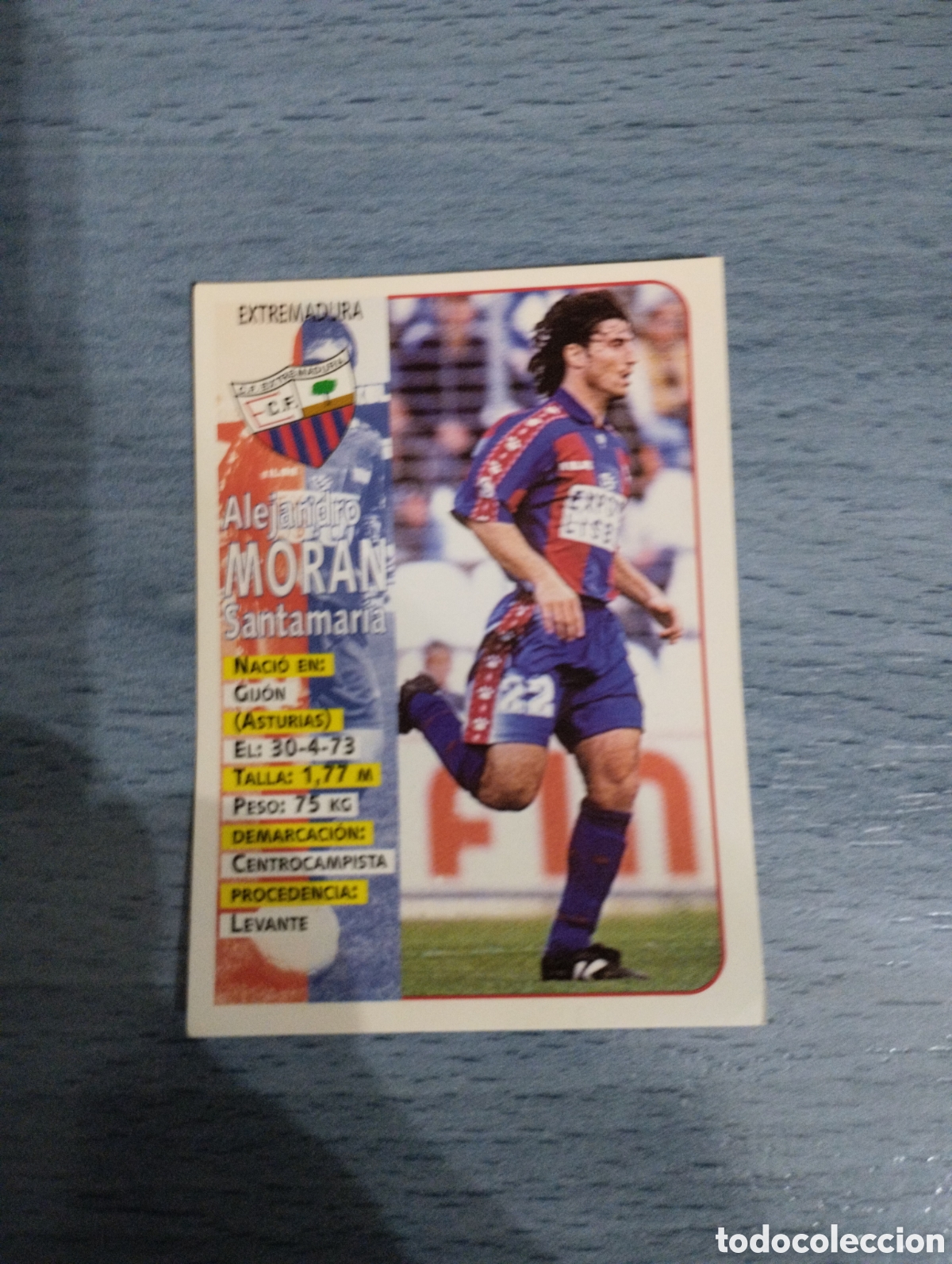 Cromos de F&uacute;tbol: Cromo Panini liga 98 99 baja 344 moran Extremadura sin pegar