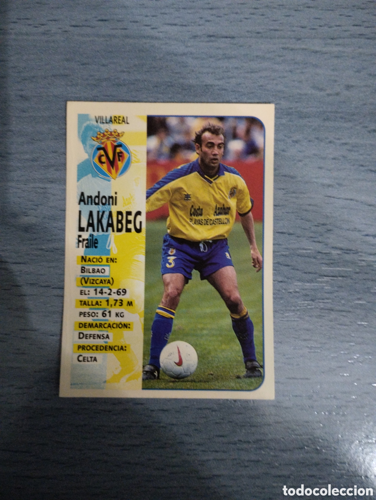 Cromos de F&uacute;tbol: Cromo Panini liga 98 99 baja 372 lakabeg Villarreal sin pegar