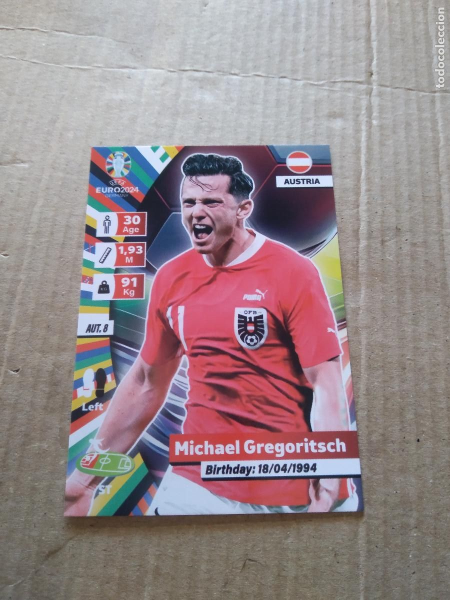 Cromos de F&uacute;tbol: AUT 8 MICHAEL GREGORITSCH AUSTRIA CROMO FUTBOL EURO 2024 EUROCOPA FLASH EDITION