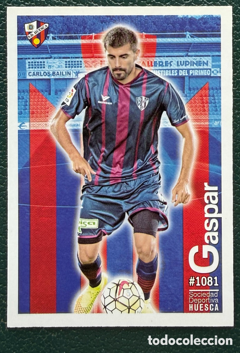 Fu&szlig;ball-Sticker: 1081 GASPAR SD HUESCA FICHAS ALBUM MUNDICROMO 2015 2016 15 16