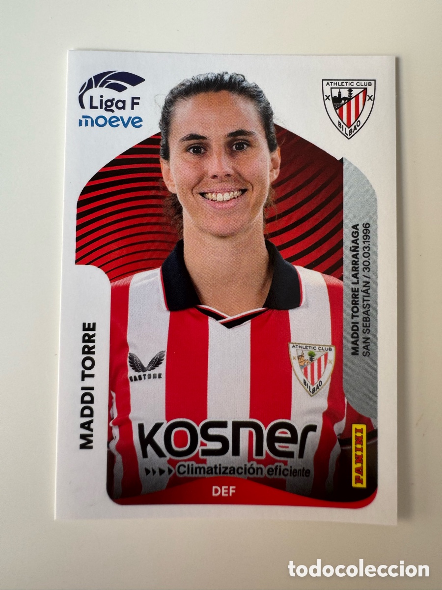 Cromos de F&uacute;tbol: PANINI LIGA F FEMENINA 2025-2026 25-26 &ndash; Maddi Torre Athletic Club N&ordm; 27