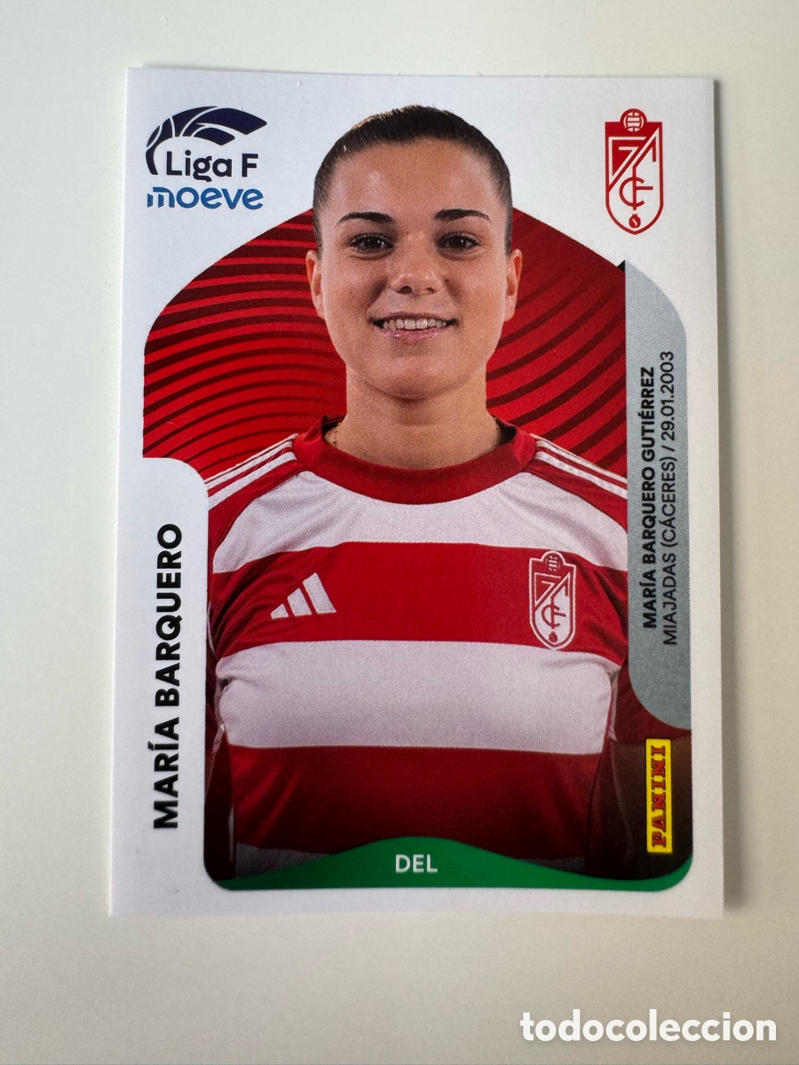 Cromos de F&uacute;tbol: PANINI LIGA F FEMENINA 2025-2026 25-26 &ndash; Mar&iacute;a Barquero Granada CF N&ordm; 219