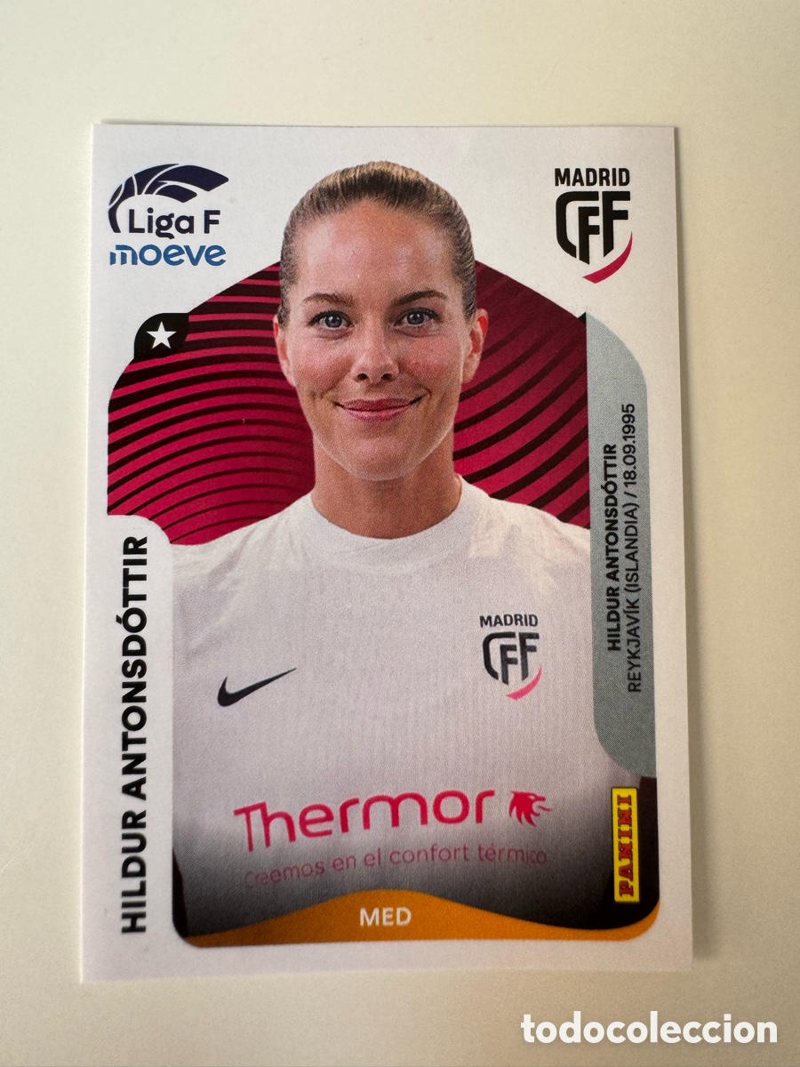 Cromos de F&uacute;tbol: PANINI LIGA F FEMENINA 2025-2026 25-26 &ndash; Hildur Antonsd&oacute;ttir Madrid CFF N&ordm; 251
