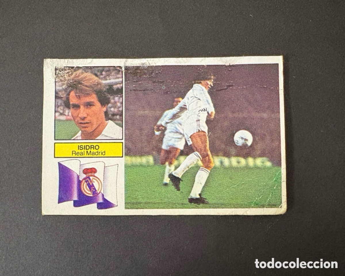Cromos de F&uacute;tbol: IMPOSIBLE ISIDRO CON PUBLICIDAD ZANUSSI , REAL MADRID LIGA ESTE 82 83 . El de las fotos