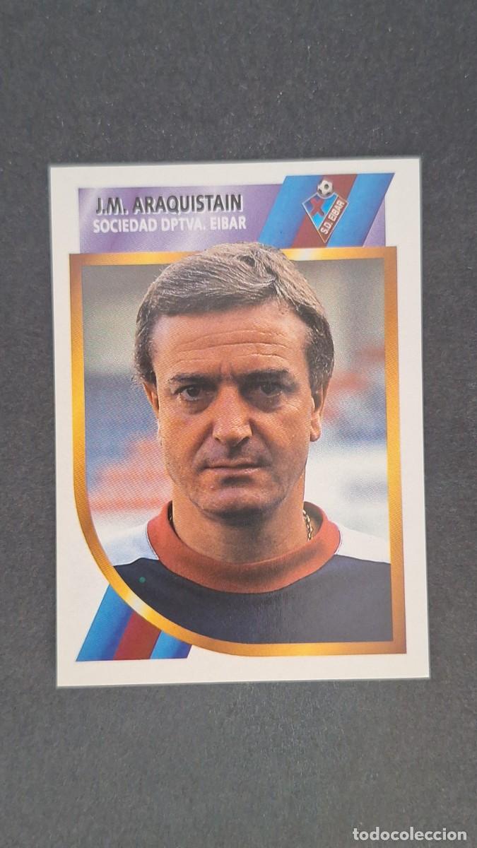 Fu&szlig;ball-Sticker: L1 J. M. ARAQUISTAIN ENTRENADOR S. D. EIBAR SEGUNDA DIVISION LIGA ESTE 1994/95 94 95 NUNCA PEGADO