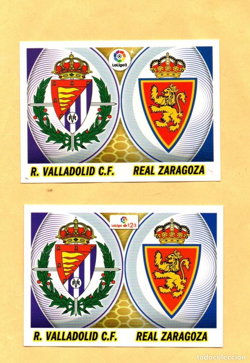 Cromos de F&uacute;tbol: ED. ESTE 2016-2017 ESCUDOS 11 R.VALLADOLID-REAL ZARAGOZA LOGO ANTIGUO Y NUEVO LIGA16/17 NUEVO SOBRE