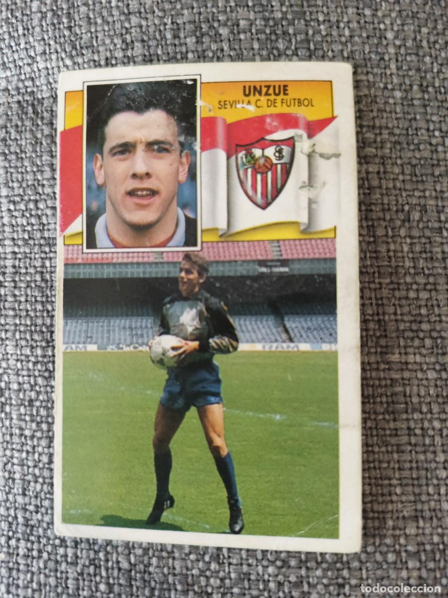 Cartes &agrave; collectionner de Football: Cromo futbol Liga 90/91 E. Este UNZUE. Coloca. Despegado