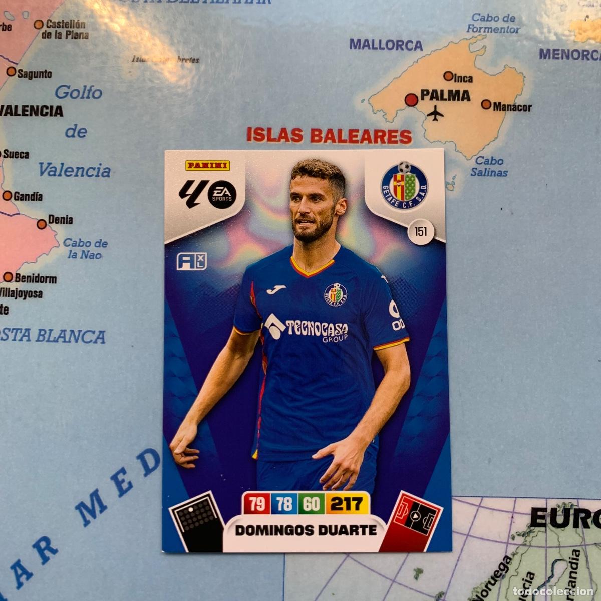 Football Stickers: Domingos Duarte n&uacute;mero 151 del Getafe cromo adrenalyn XL 25-26 2025-2026