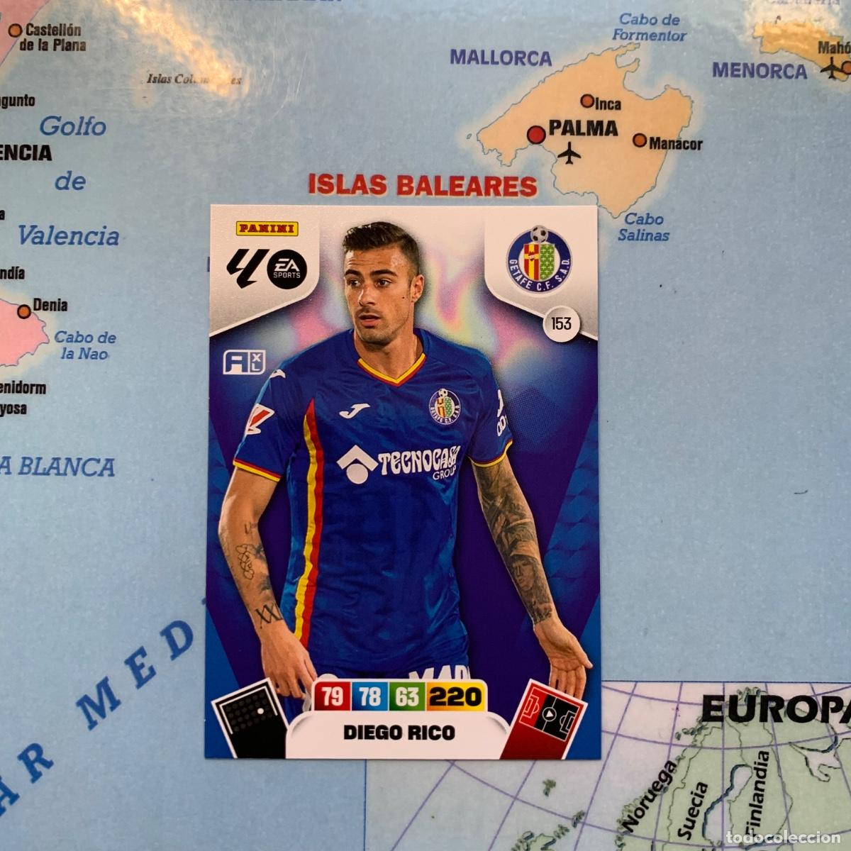 Football Stickers: Diego Rico n&uacute;mero 153 del Getafe cromo adrenalyn XL 25-26 2025-2026