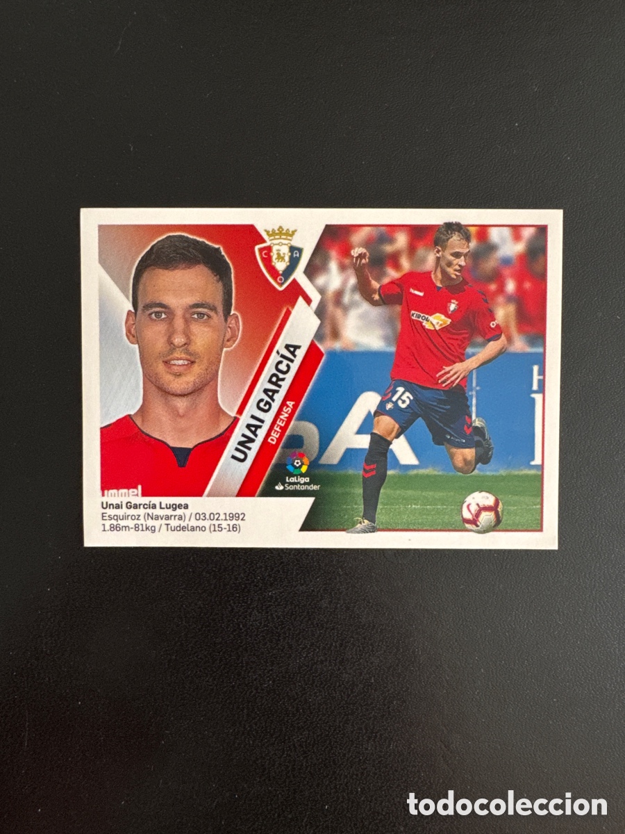 Figurine di Calcio: UNAI GARC&Iacute;A OSASUNA N&Uacute;MERO 5 LIGA ESTE 2019 2020