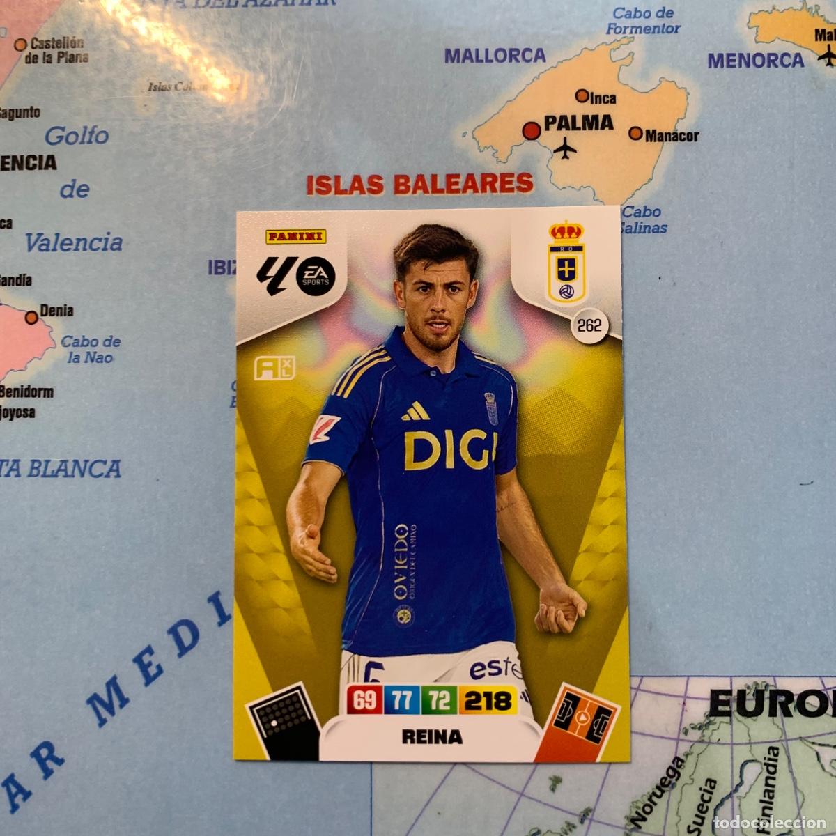 Cromos de F&uacute;tbol: Reina n&uacute;mero 262 del Oviedo cromo adrenalyn XL 25-26 2025-2026