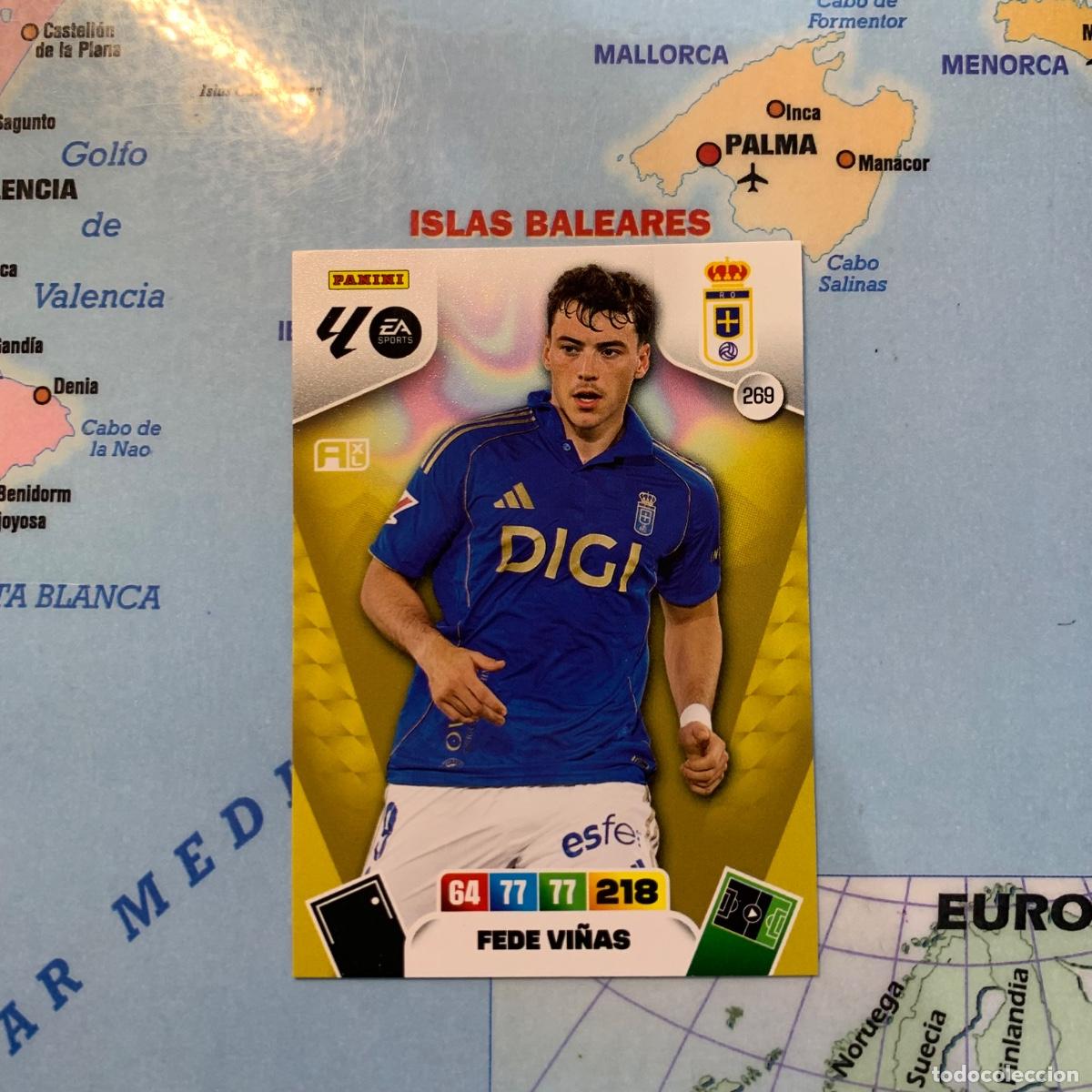 Cromos de F&uacute;tbol: Fede Vi&ntilde;as n&uacute;mero 269 del Oviedo cromo adrenalyn XL 25-26 2025-2026