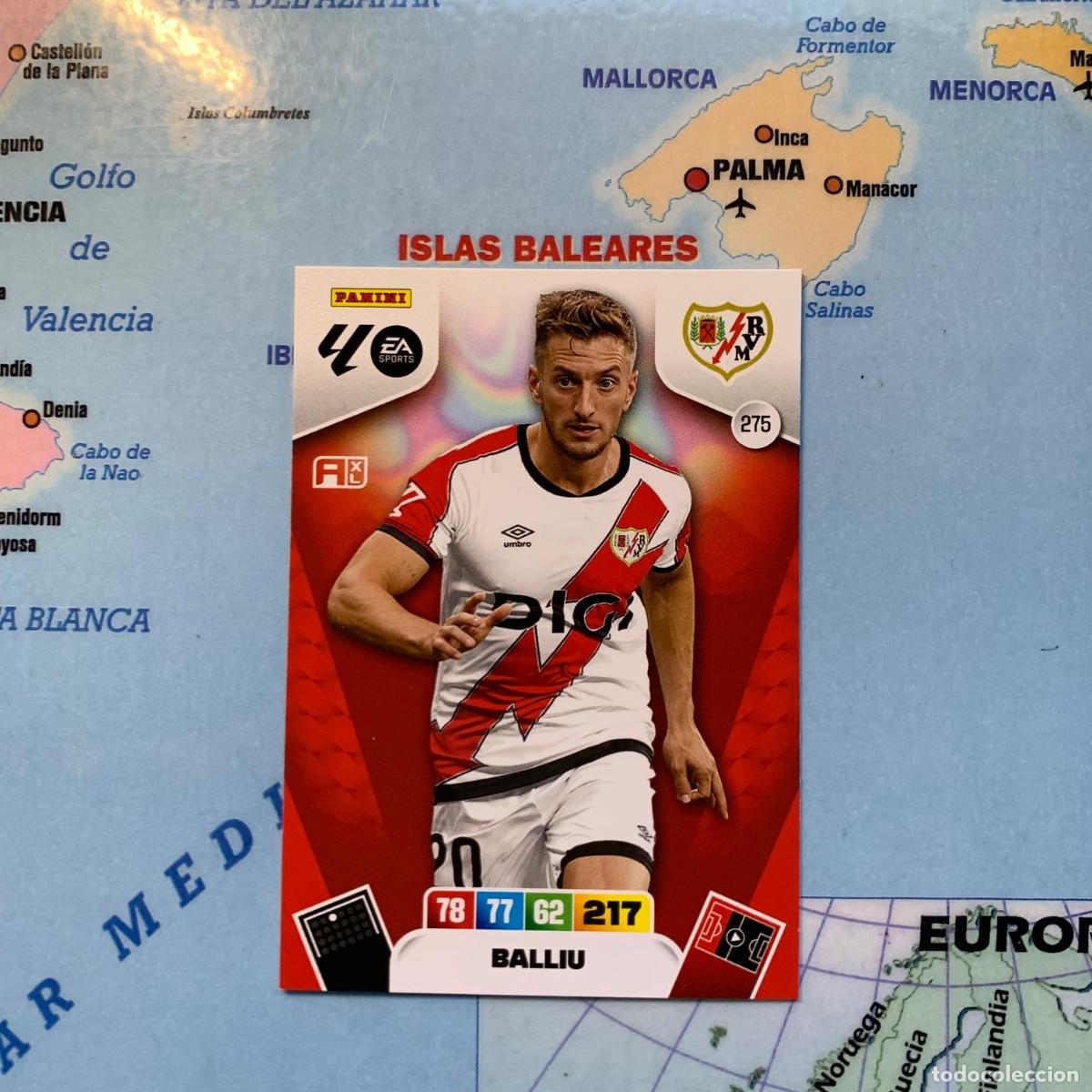 Cromos de F&uacute;tbol: Balliu n&uacute;mero 275 del Rayo Vallecano cromo adrenalyn XL 25-26 2025-2026
