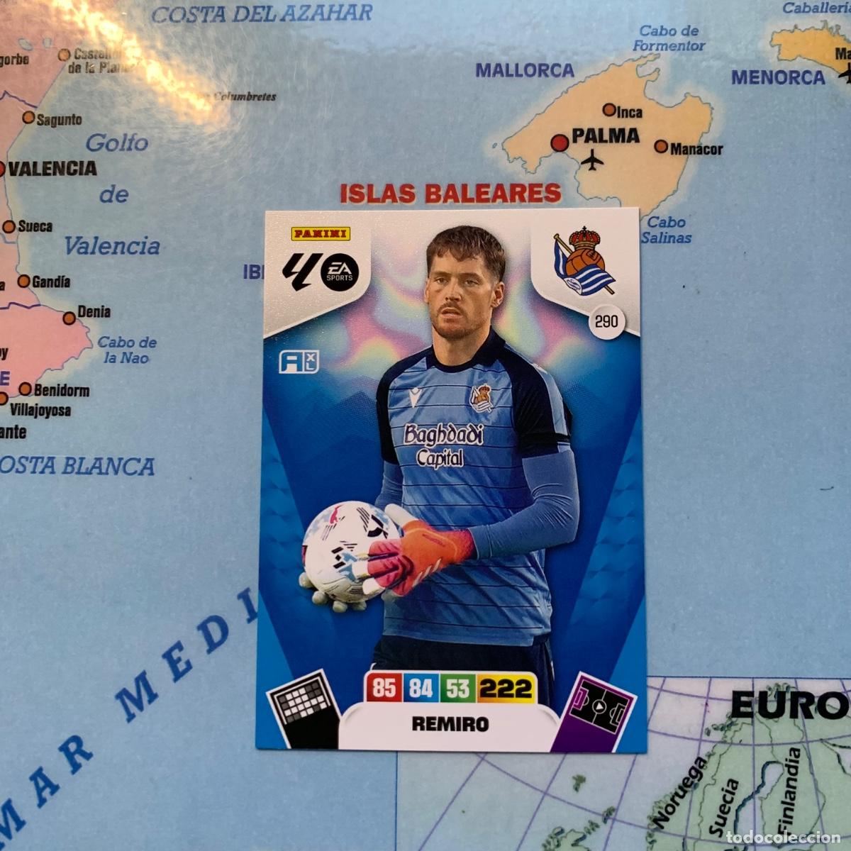 Cromos de F&uacute;tbol: Remiro n&uacute;mero 290 de la Real Sociedad cromo adrenalyn XL 25-26 2025-2026