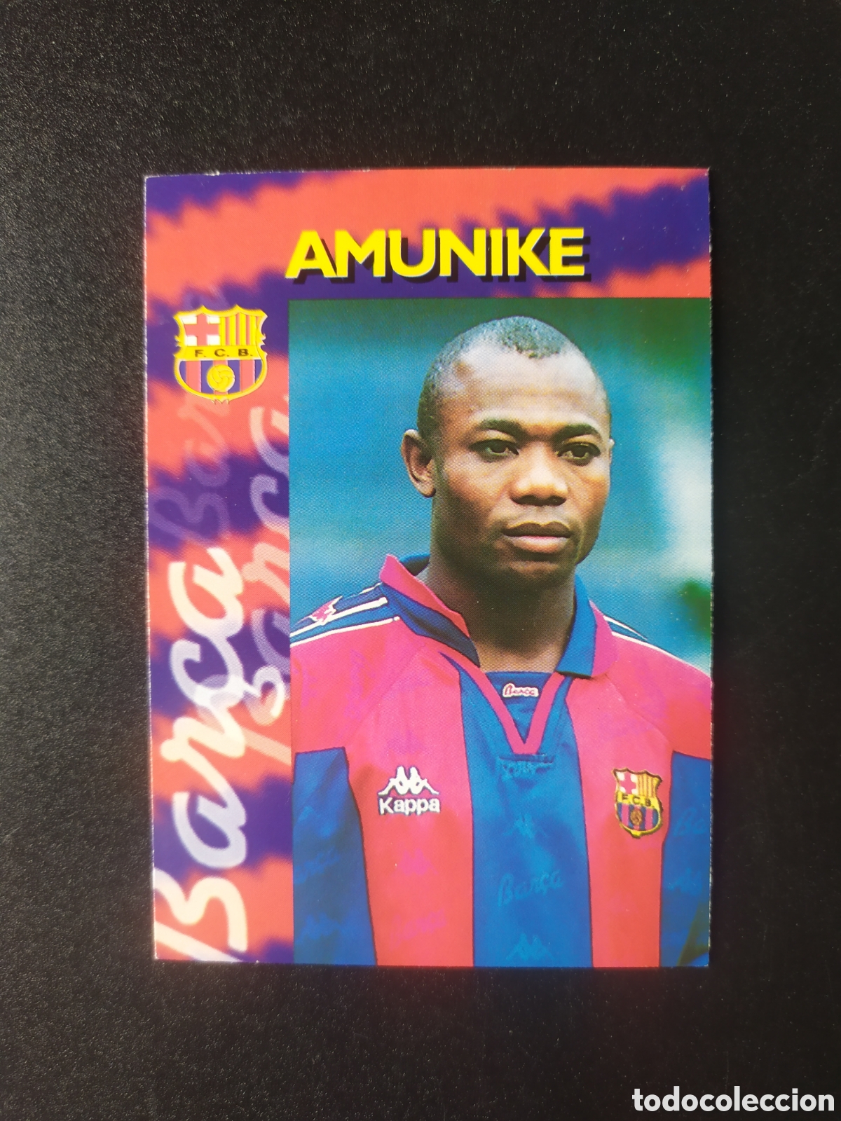 Cromos de F&uacute;tbol: Colecci&oacute;n oficial FC Barcelona 1996 1997 96 97 panini Amunike n&ordm; 27