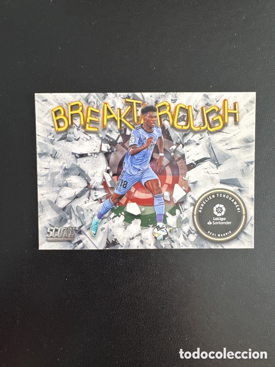 Cromos de F&uacute;tbol: TCHOUAMENI BREAKTROUGH NUMERO 18 PANINI SCORE 2022 2023