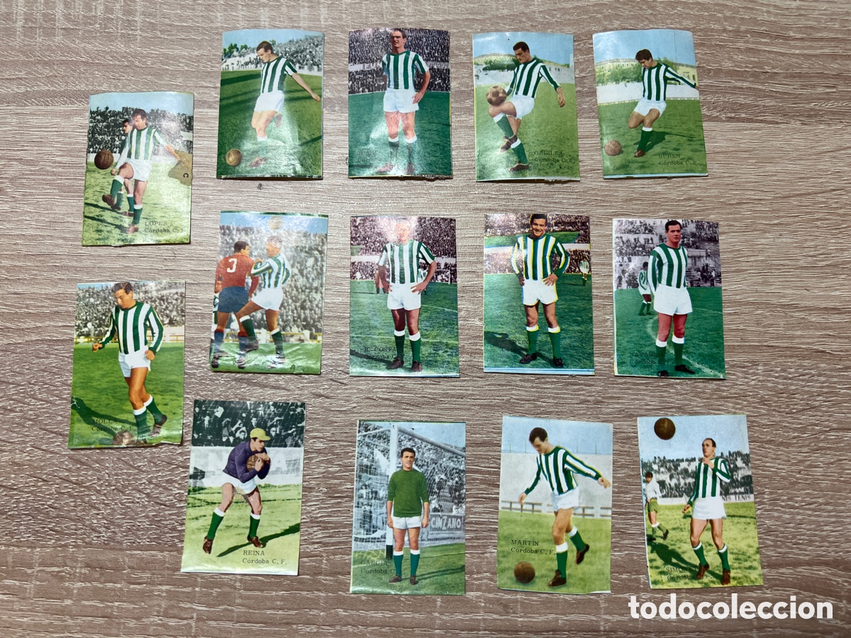 Cromos de Futebol: 1965 C&Oacute;RDOBA C.F. LOTE DE 14 CROMOS DESPEGADO DISGRA CAMPEONATO LIGA