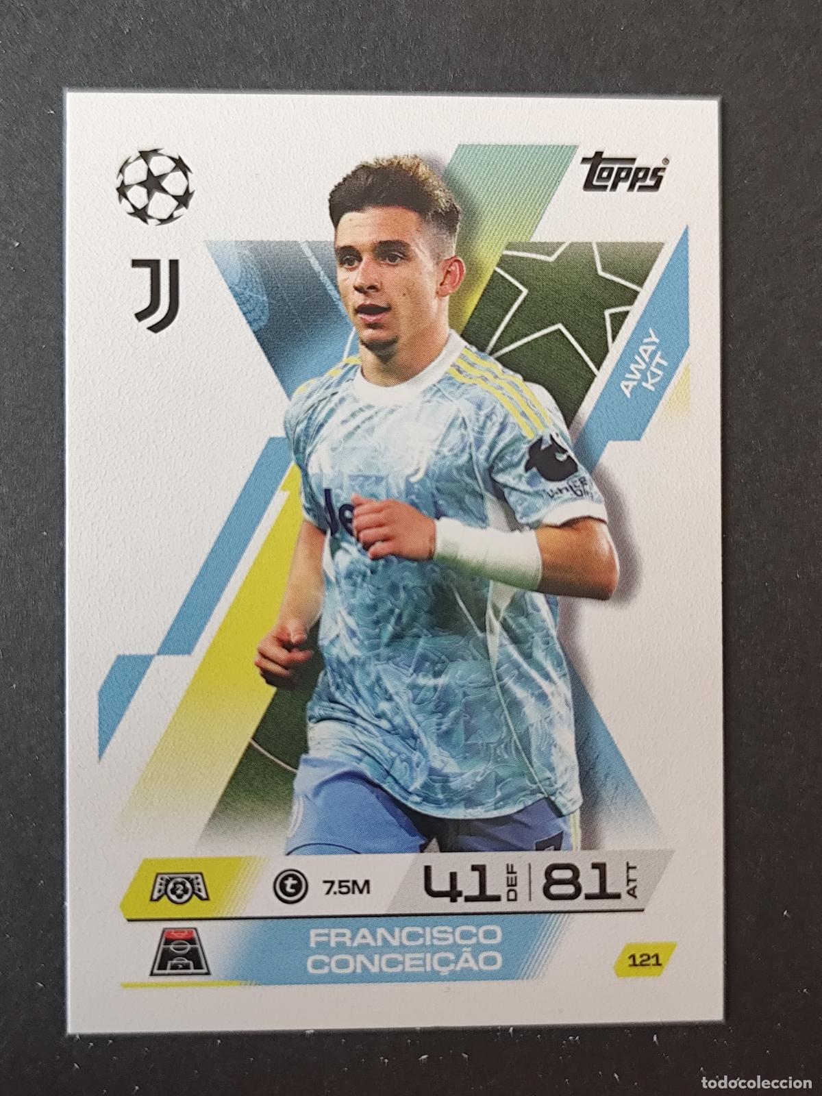Cromos de F&uacute;tbol: 121 FRANCISCO CONCEI&Ccedil;&Atilde;O JUVENTUS AWAY KIT MATCH ATTAX EXTRA 2025 2026 25 26 TOPPS