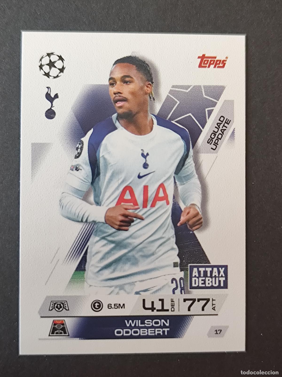 Cromos de F&uacute;tbol: 17 WILSON ODOBERT TOTTENHAM HOTSPUR SQUAD UPDATE MATCH ATTAX EXTRA 2025 2026 25 26 TOPPS