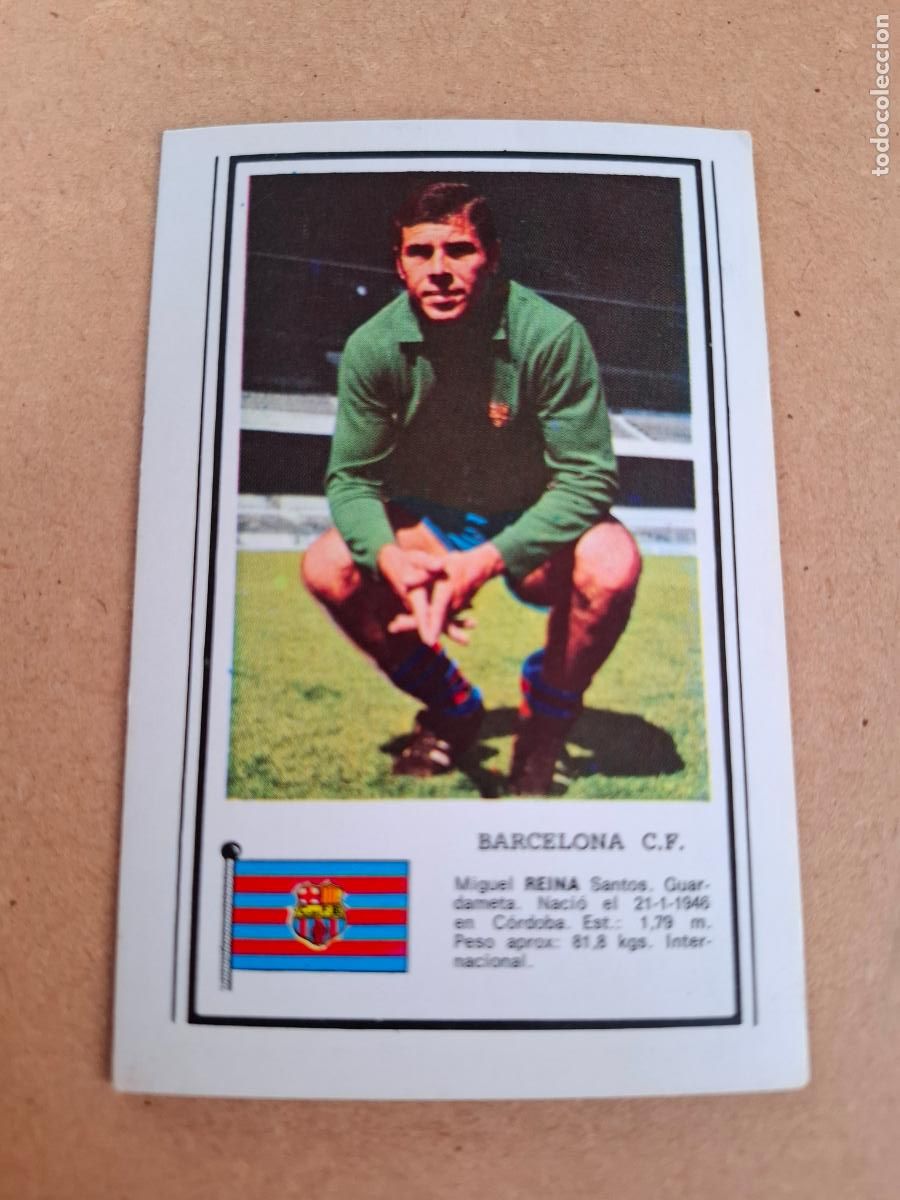 Cromos de F&uacute;tbol: CHOCOLATES CHOBIL - FOTO DEPORTE - LIGA 1972 1973 72 73 - REINA - FC. BARCELONA ( NUNCA PEGADO )