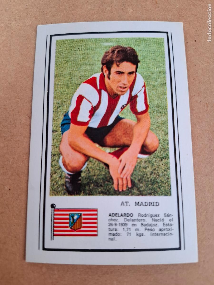 Cartes &agrave; collectionner de Football: CHOCOLATES CHOBIL - FOTO DEPORTE - LIGA 1972 1973 72 73 - ADELARDO - AT. MADRID ( NUNCA PEGADO )