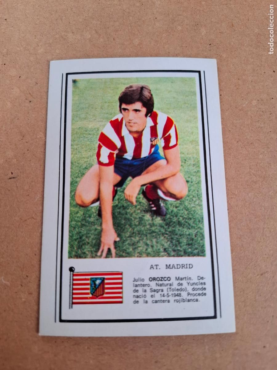 Football Stickers: CHOCOLATES CHOBIL - FOTO DEPORTE - LIGA 1972 1973 72 73 - OROZCO - AT. MADRID ( NUNCA PEGADO )