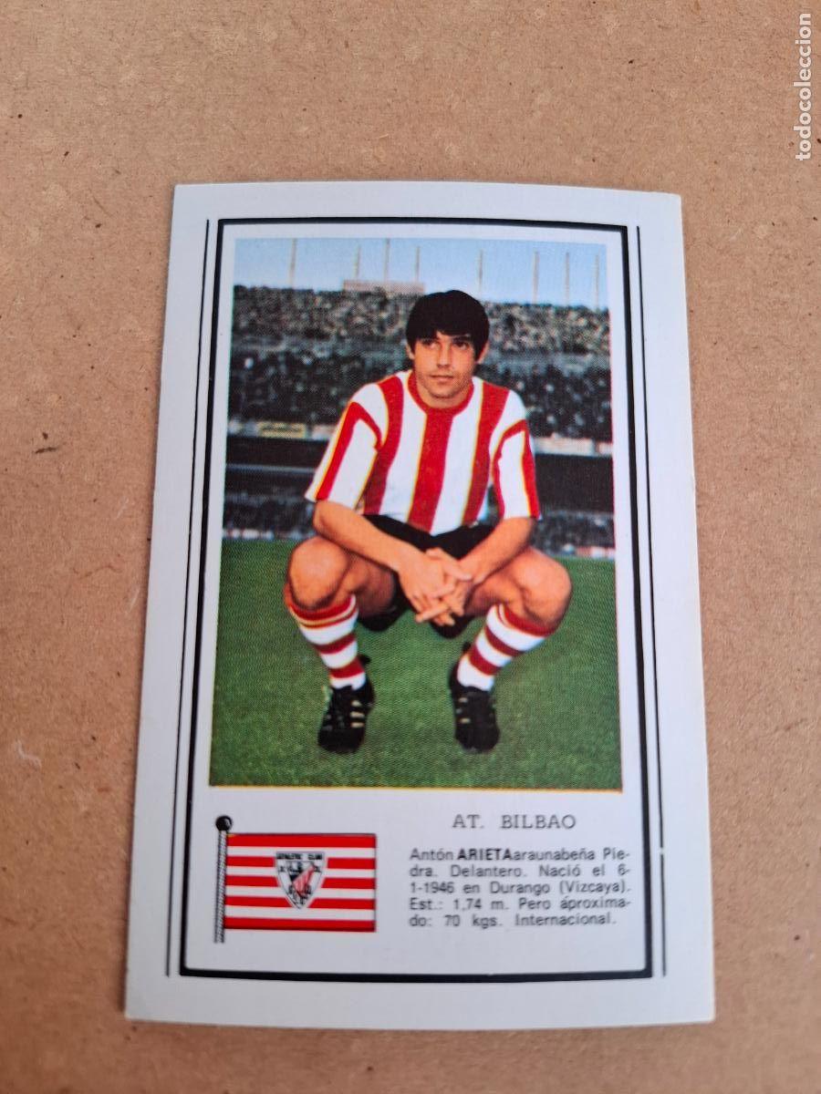 Football Stickers: CHOCOLATES CHOBIL - FOTO DEPORTE - LIGA 1972 1973 72 73 - ARIETA - ATH. BILBAO ( NUNCA PEGADO )