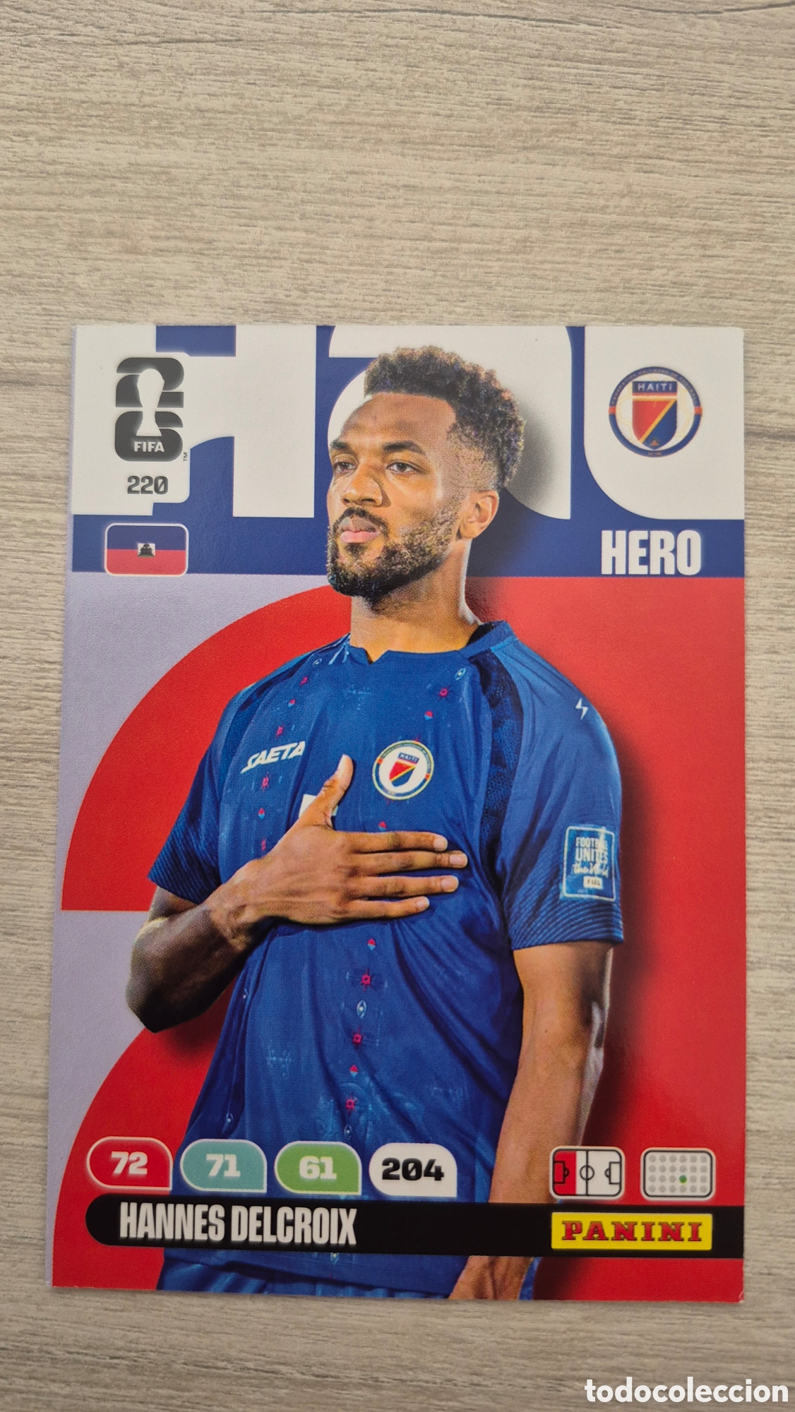 Cromos de F&uacute;tbol: N&deg;220 Hait&iacute; Hannes Delcroix Adrenalyn FIFA World Cup 2026