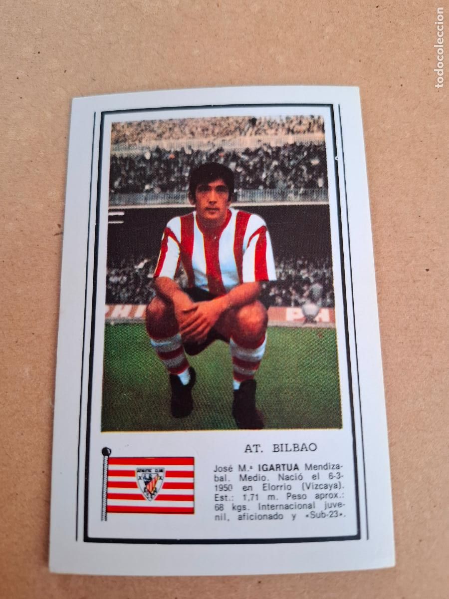 Cromos de Futebol: CHOCOLATES CHOBIL - FOTO DEPORTE - LIGA 1972 1973 72 73 - IGARTUA - ATH. BILBAO ( NUNCA PEGADO )